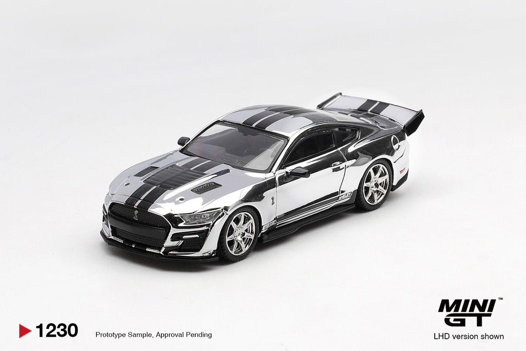 (Pre-Order) Mini GT SHELBY GT500 DRAGON SNAKE CONCEPT CHROME SILVER #1230 (BOX)