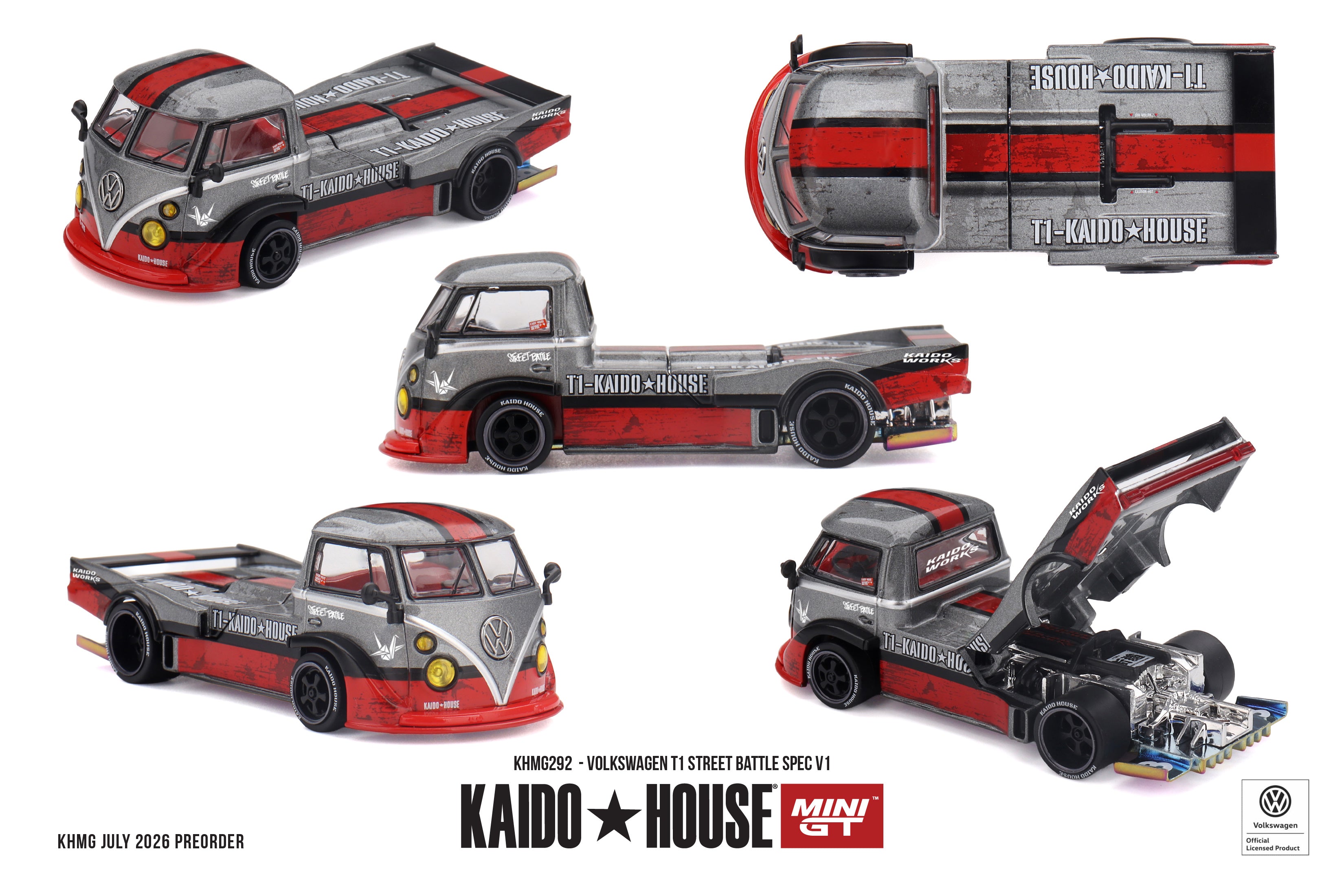 (Pre-Order) Mini GT KAIDOHOUSE VOLKSWAGEN T1 STREET BATTLE SPEC V1 #KHMG292