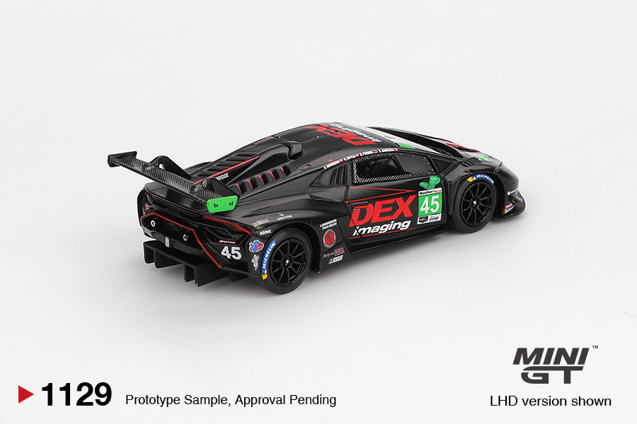 Mini GT Lamborghini Huracán GT3 EVO2 #45 No. 45 DEX Imaging  2024 IMSA Daytona 24 Hrs #1129 (BOX)