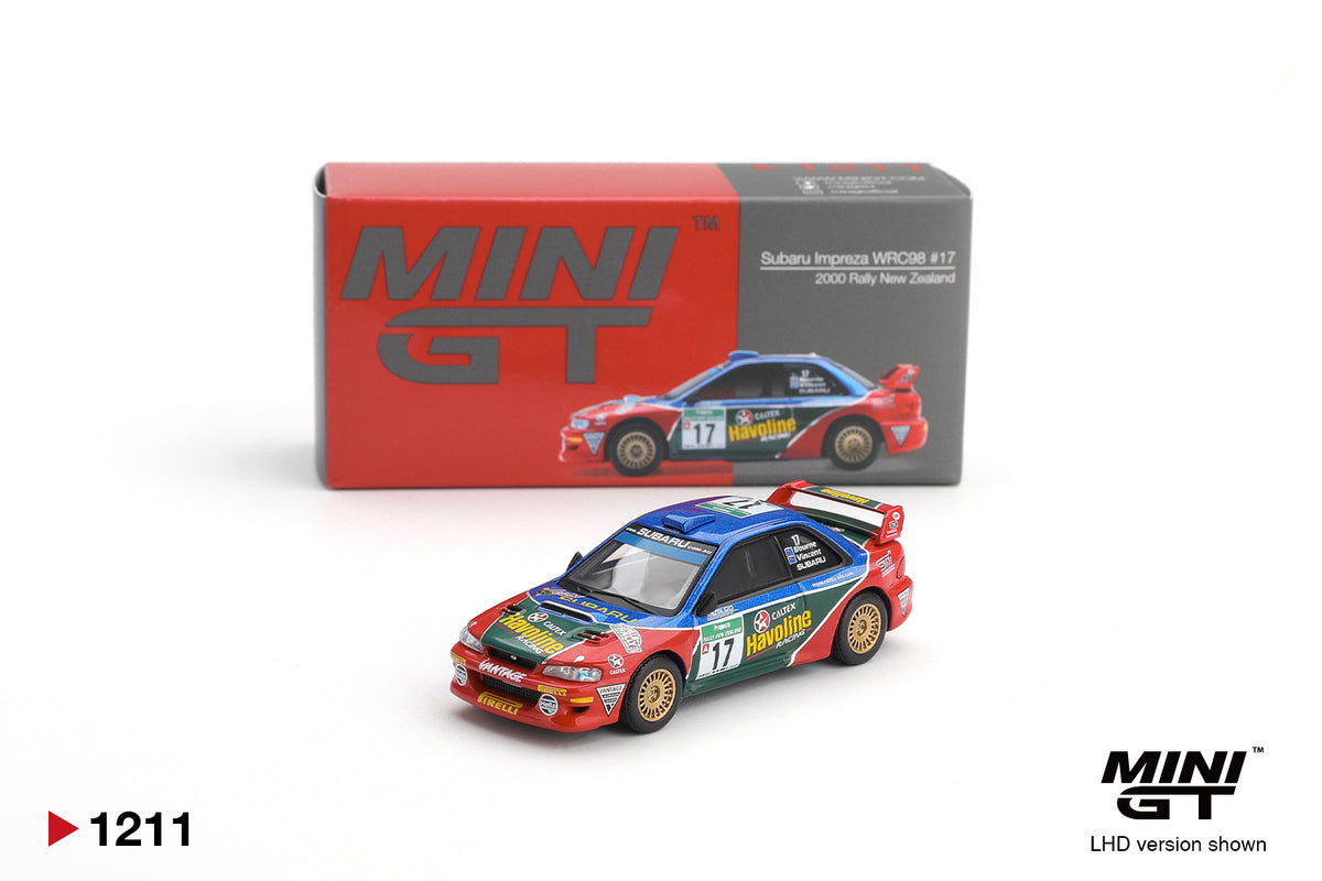 Mini GT Subaru Impreza WRC98 #17 2000 Rally New Zealand #1211