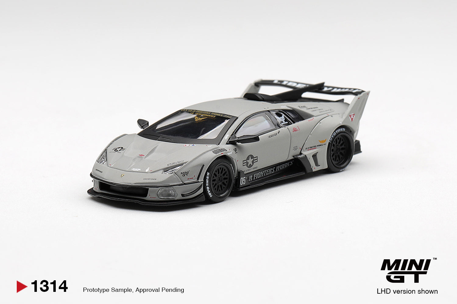 (Pre-Order) Mini GT LAMBORGHINI LB-SILHOUETTE WORKS MURCIELAGO GT EVO FIGHTER #1314 (BOX)