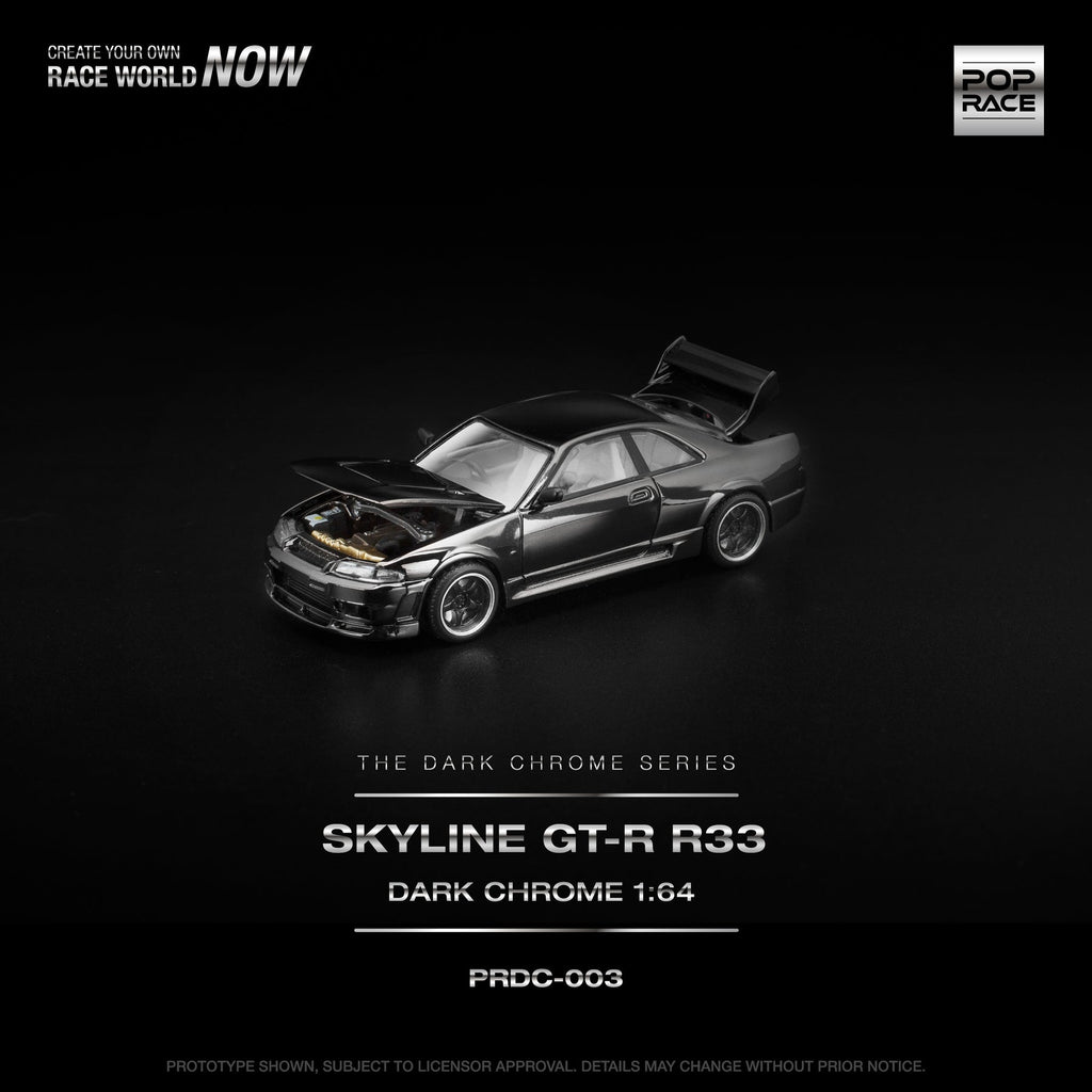 Pop Race R33 GT-R DARK CHROME #PRDC003