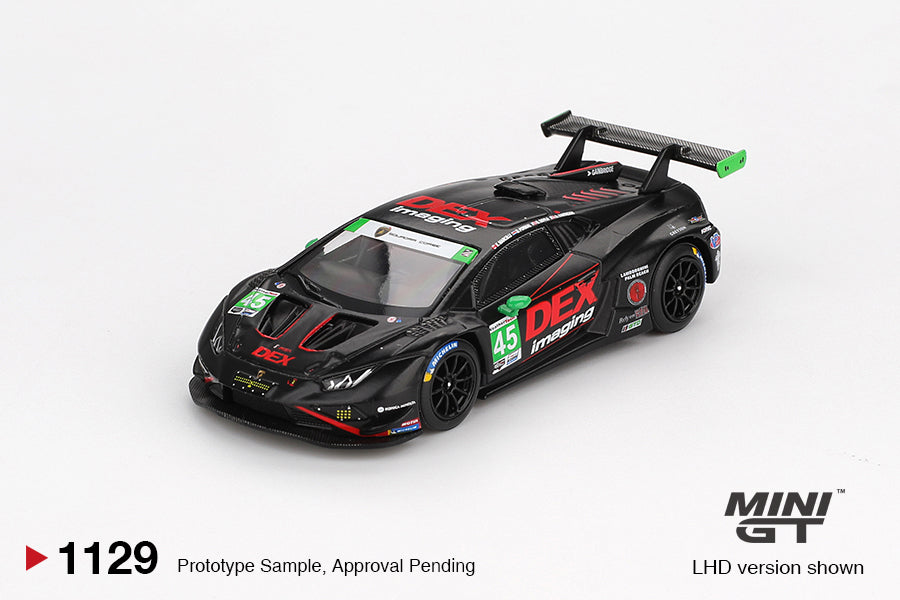 Mini GT Lamborghini Huracán GT3 EVO2 #45 No. 45 DEX Imaging  2024 IMSA Daytona 24 Hrs #1129 (BOX)