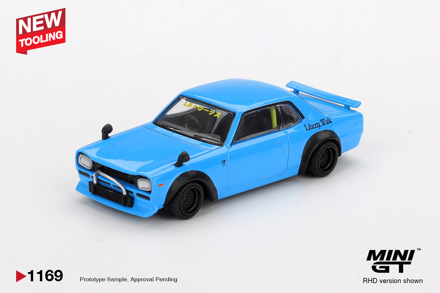 Mini GT NISSAN LB WORKS HAKOSUKA BABY BLUE  #1169 (BOX)