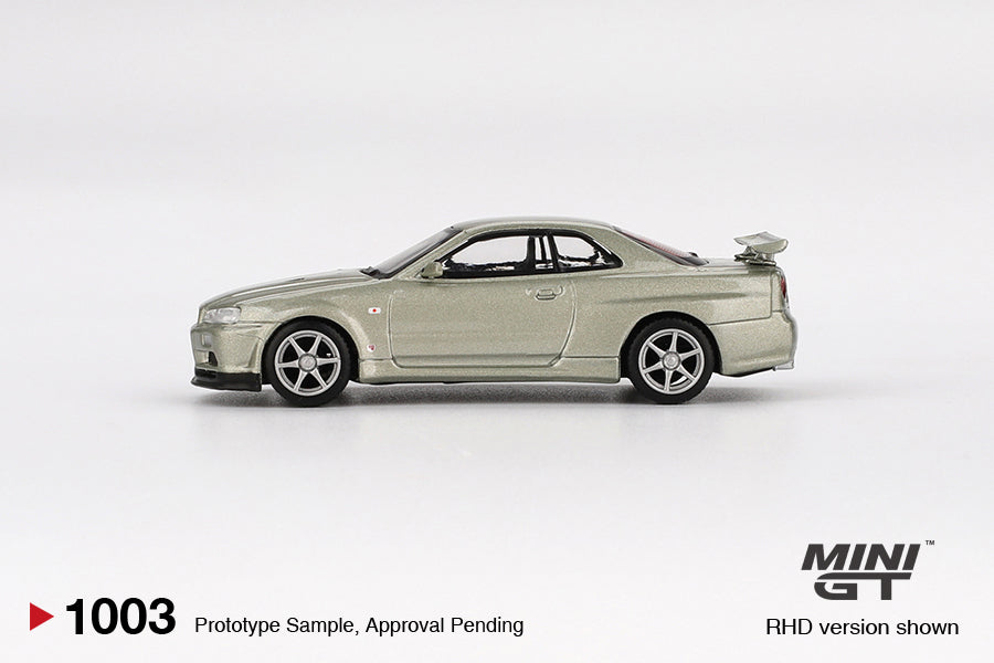 Mini GT Nissan Skyline GT-R (R34) V-Spec II Nür Millenium Jade #1003