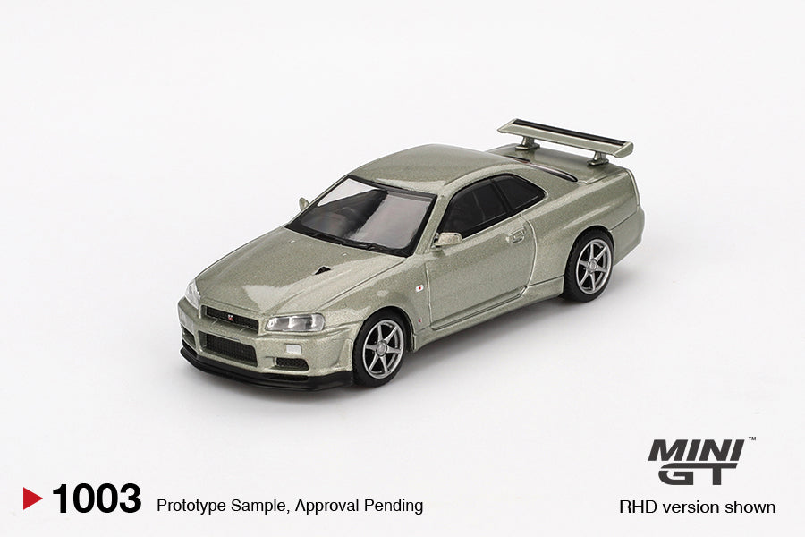 Mini GT Nissan Skyline GT-R (R34) V-Spec II Nür Millenium Jade #1003