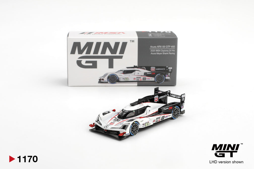 Mini GT Acura ARX-06 GTP #93 Acura Meyer Shank Racing 2025 IMSA Daytona 24 Hrs #1170