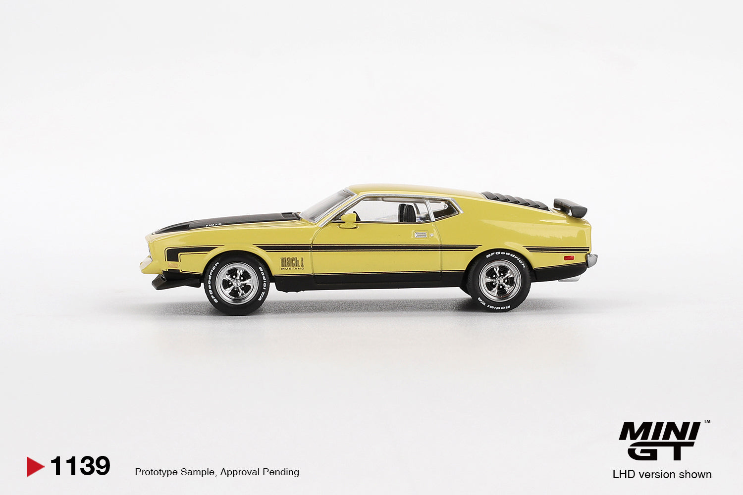 Mini GT Ford Mustang Mach1 Grabber Yellow #1139