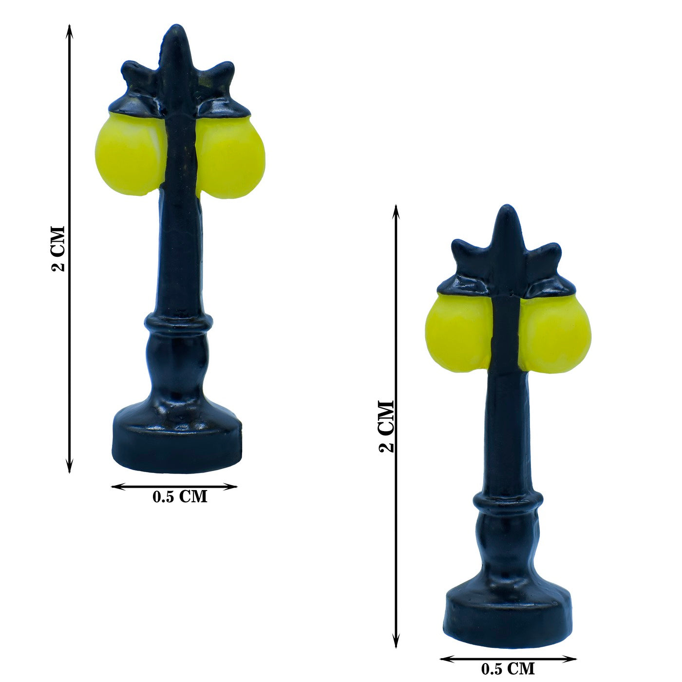 Miniature Street Lamp 2 Pcs yellow (no light)