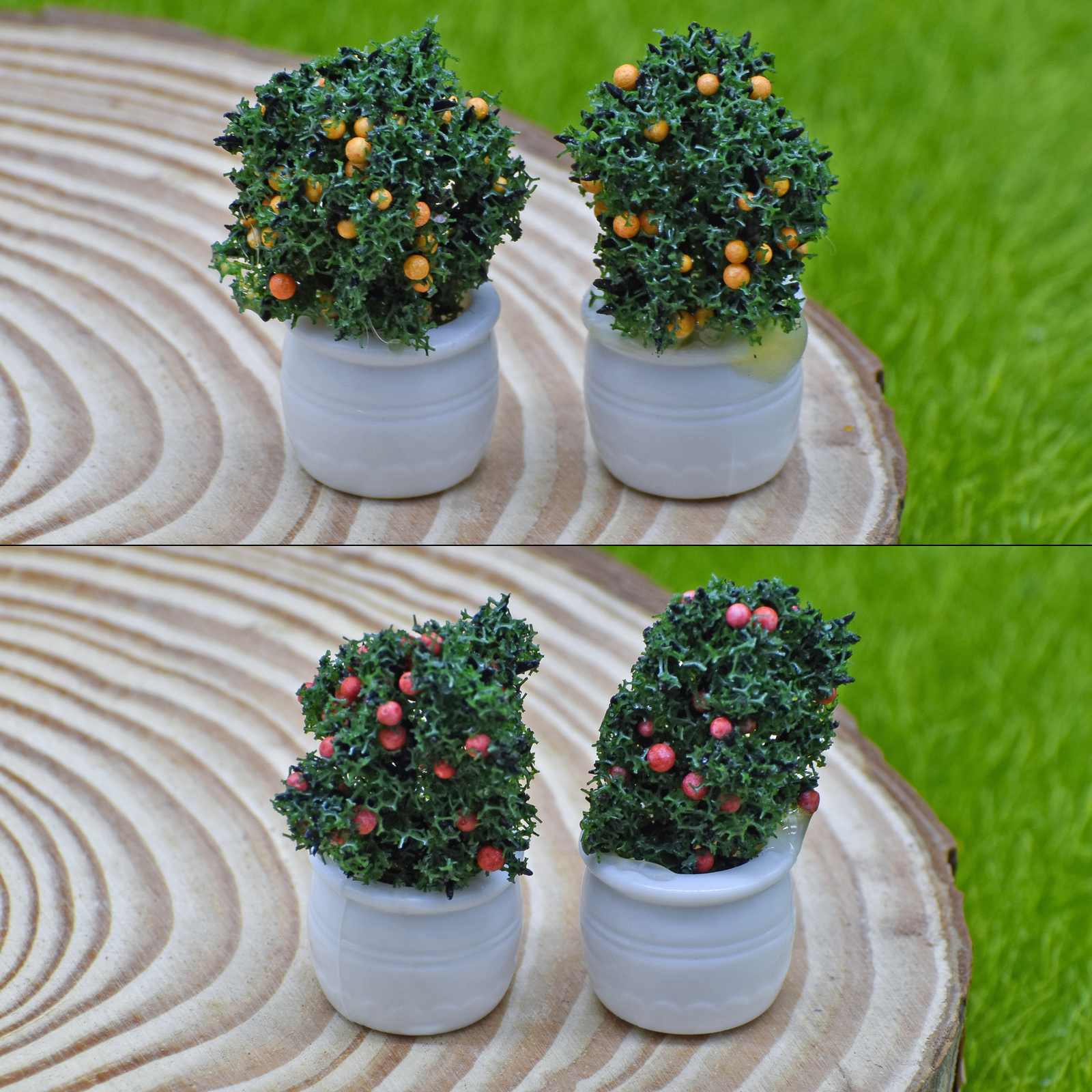 Miniature Fruit Pot 2 Pcs (chery red)