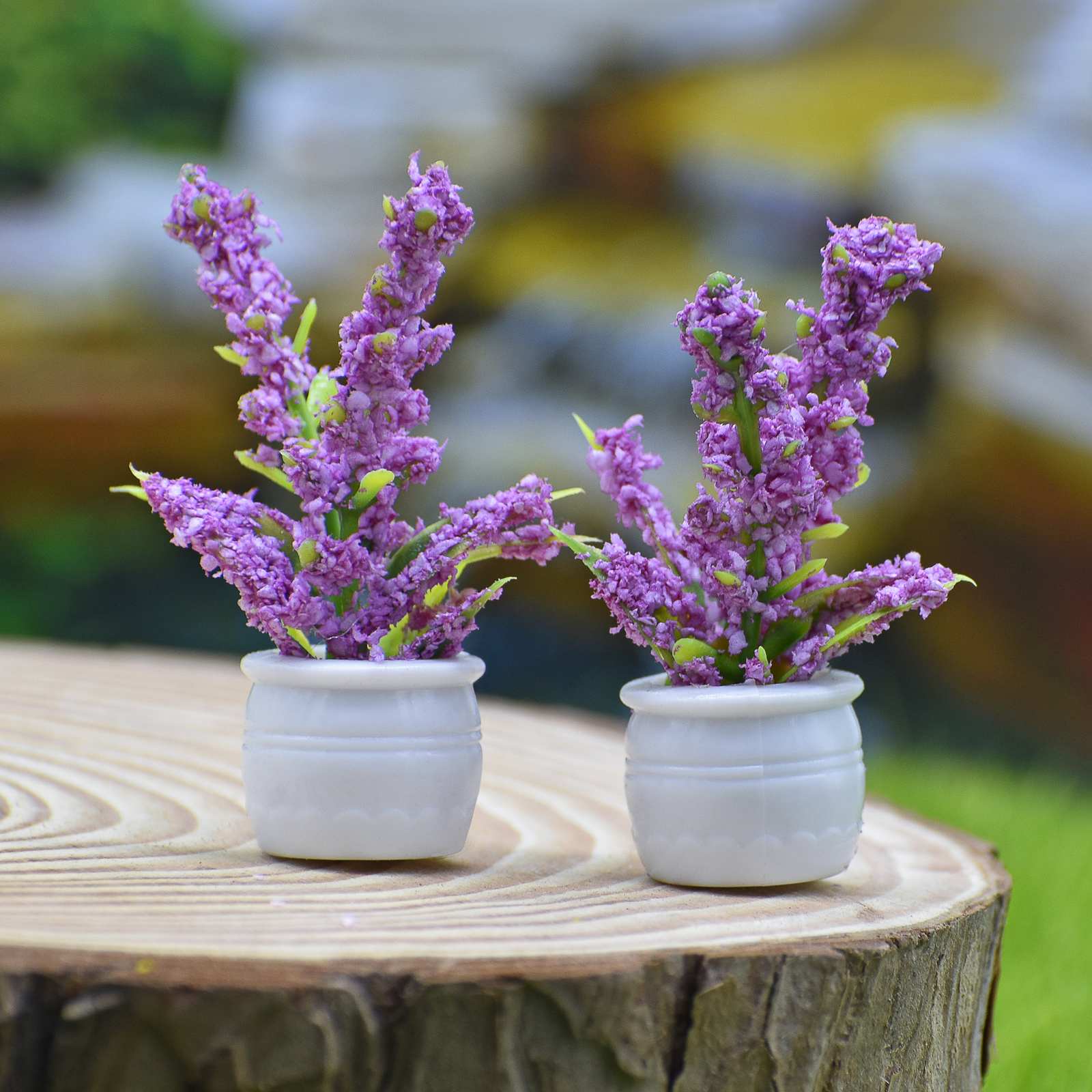 Artificial Miniature Tree Flower Pot 2 Pcs
