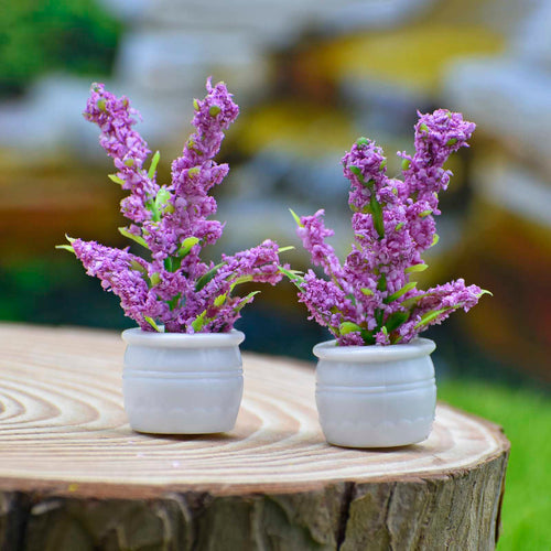 Artificial Miniature Tree Flower Pot 2 Pcs
