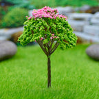 Miniature Green & Pink Tree 1pc