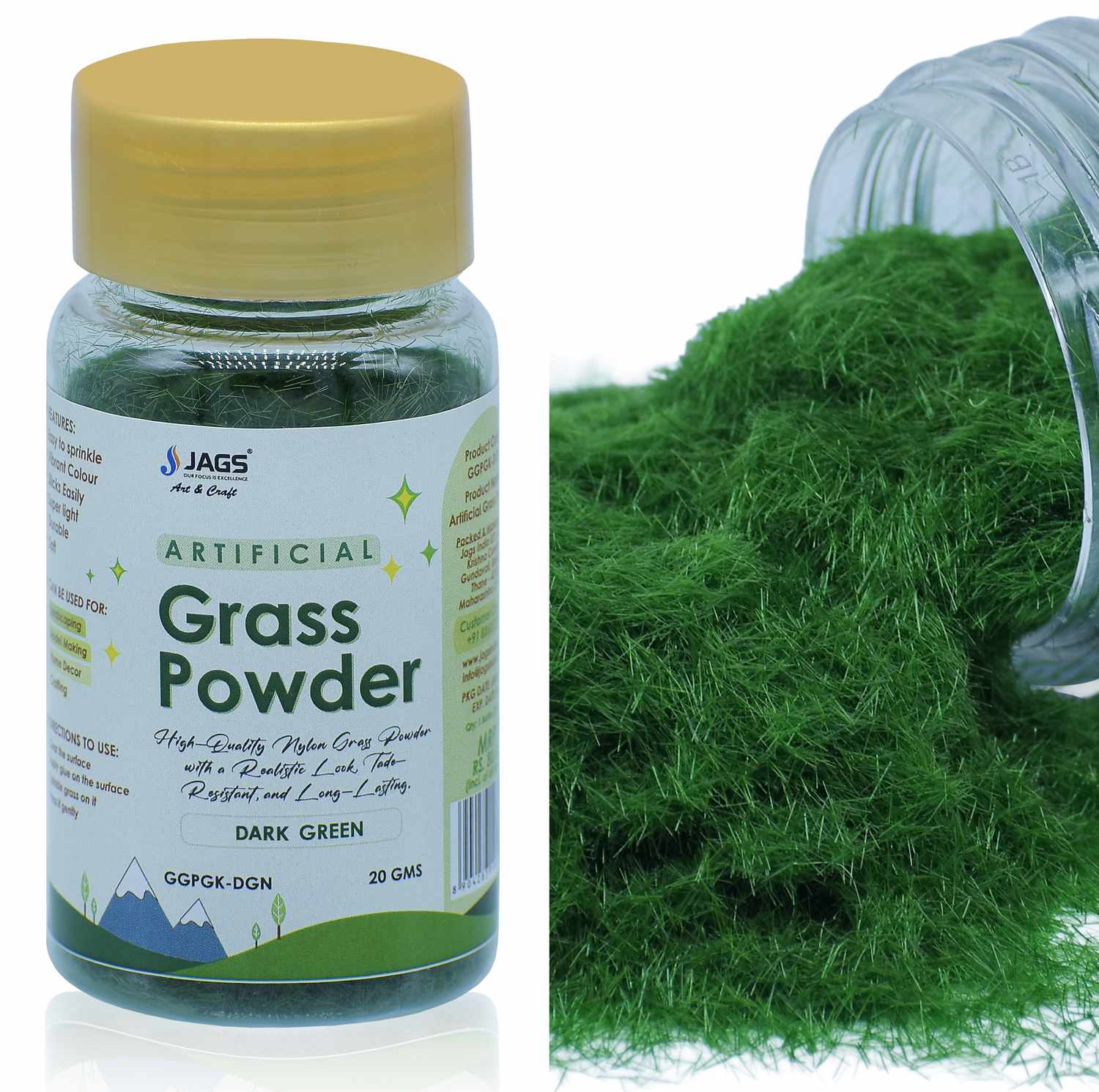 Garden Grass Powder Dark Green 20Gsm 1 Bottle