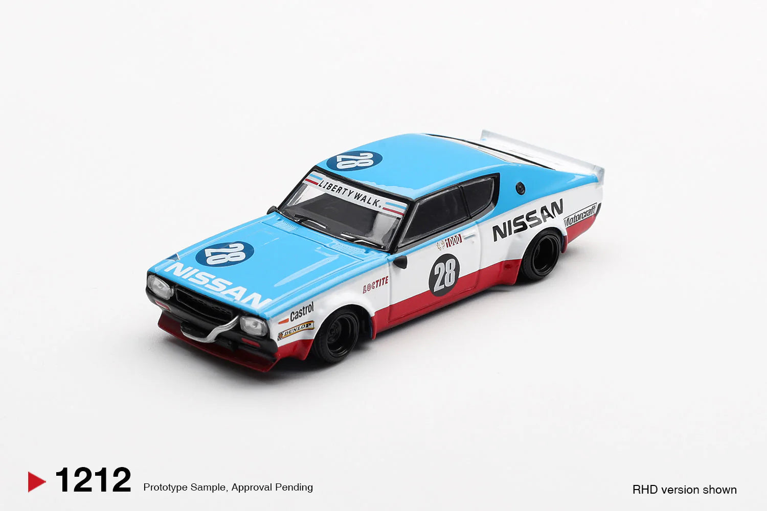 Mini GT Nissan SKYLINE KENMERI LIBERTY WALK Nissan Racing '75 CONCEPT #1212 (BOX)