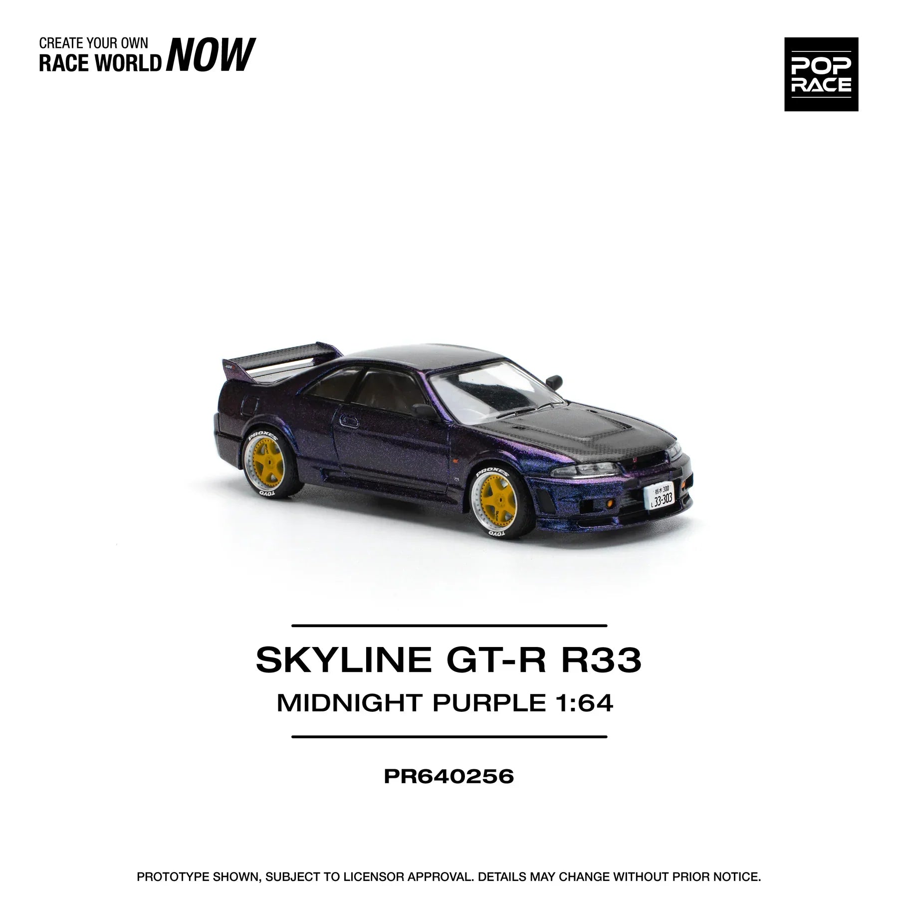 Pop Race SKLINE GT-R R33 NISMO MIDNIGHT PURPLE #PR640256 - Last 3 Piece