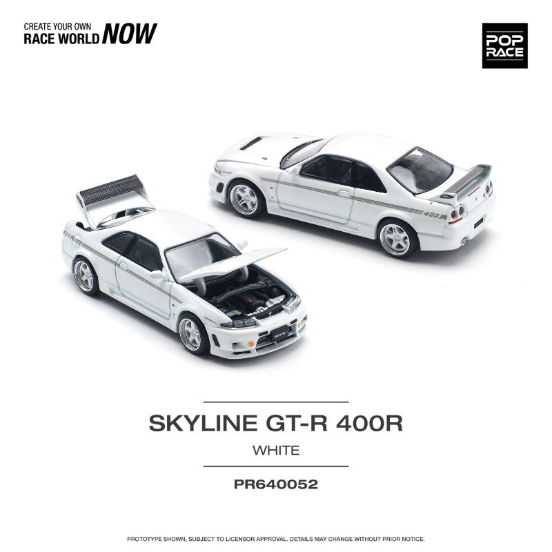 Pop Race Nissan GT-R R33 Nismo 400R White