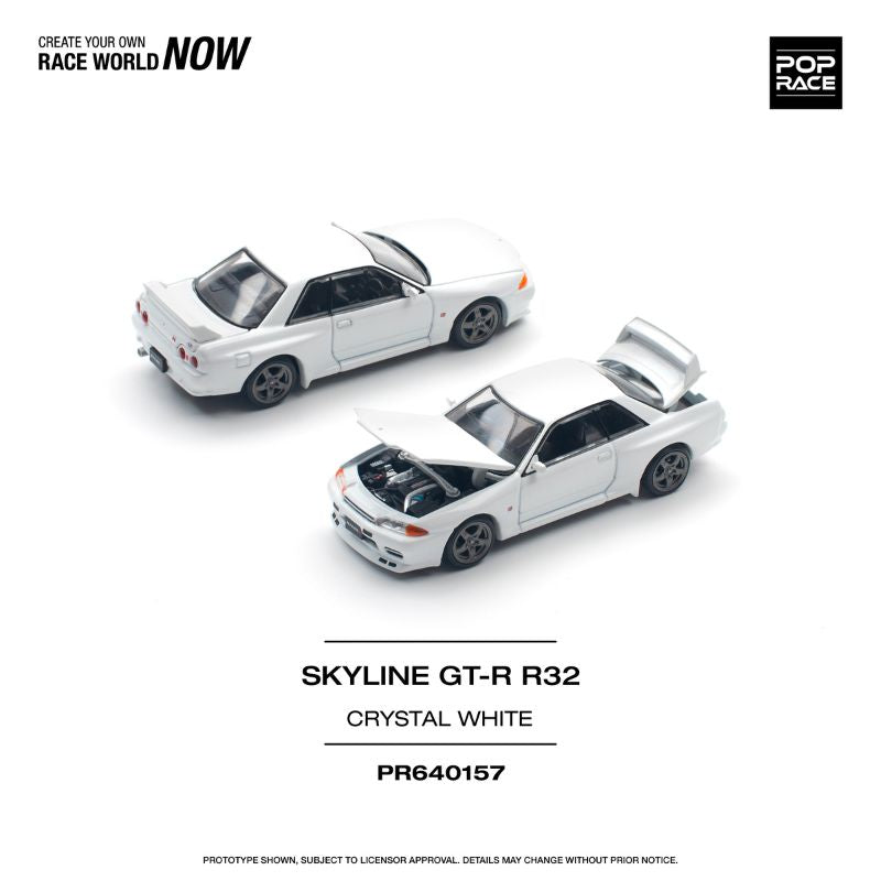 Pop Race Skyline GT-R R32 Crystal White - Last piece