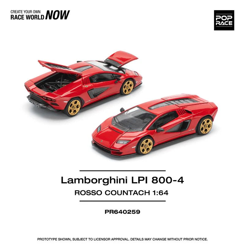 Pop Race Lamborghini Countach LPI 800-4 Red #PR640259