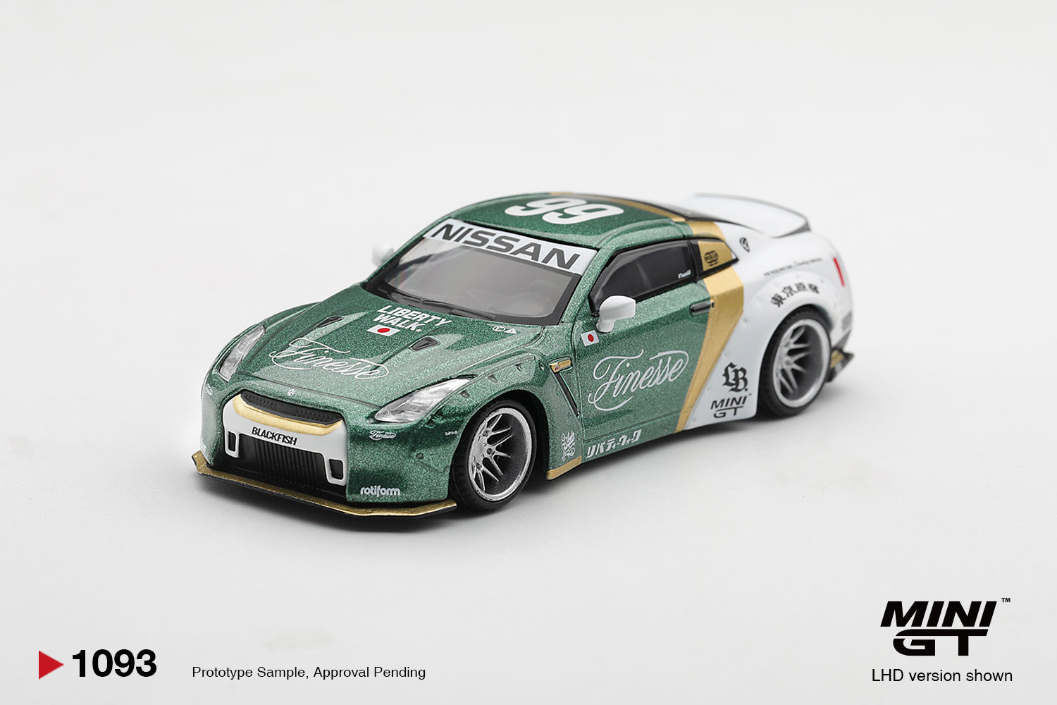 Mini GT NISSAN GT-R (R35) LB*WORKS TYPE 1 CUSTOM DUCKTAIL AUTO FINESSE #1093 - Pre-Order