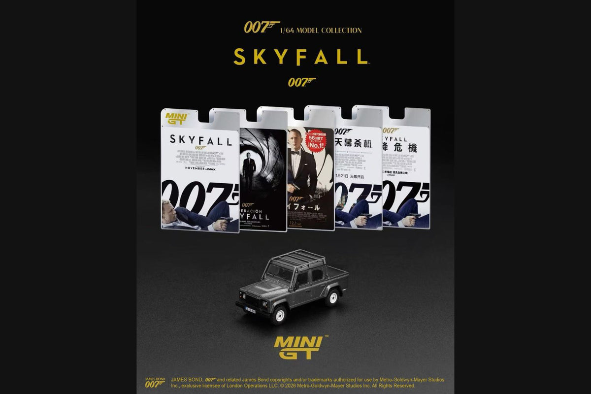 Mini GT LAND ROVER DEFENDER 110 CREW CAB “SKYFALL” #918 - Pre-Order