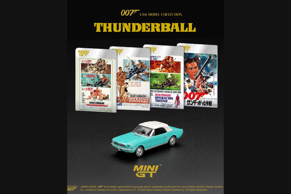 Mini GT FORD Mustang Convertible 1965 THUNDERBALL #923 - Pre-Order