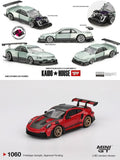 Mini GT Porsche 911 (992) GT3 RS Weissach Package Guards Red #1060 (BOX) + Mini GT Nissan Silvia S13-R Kaido Works V1 #232