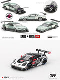 Mini GT Porsche 911 GT3 R #77 AO Racing 2025 IMSA Petit Le Mans #1143 (BOX) + Mini GT Nissan Silvia S13-R Kaido Works V1 #232