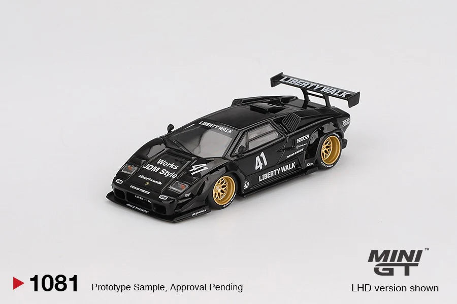 Mini GT Lamborghini Countach LB-WORKS Black #1081