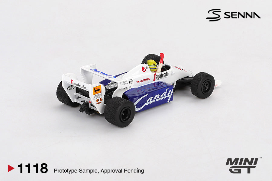 Mini GT Toleman TG184 #19 Ayrton Senna 1984 Monaco Grand Prix 2nd Place #1118 (BOX)