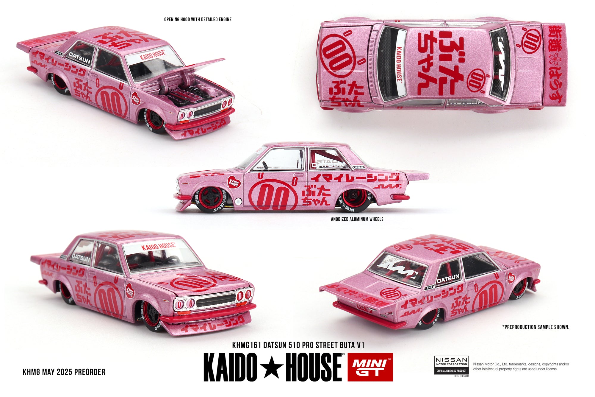 Mini GT Datsun 510 Pro Street Buta V1 #KHMG161
