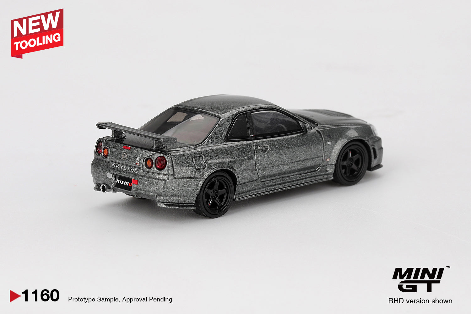 Mini GT Nissan Skyline GT-R Dark Metal Gray (NISMO BNR34 CRS Version) #1160 (BOX)