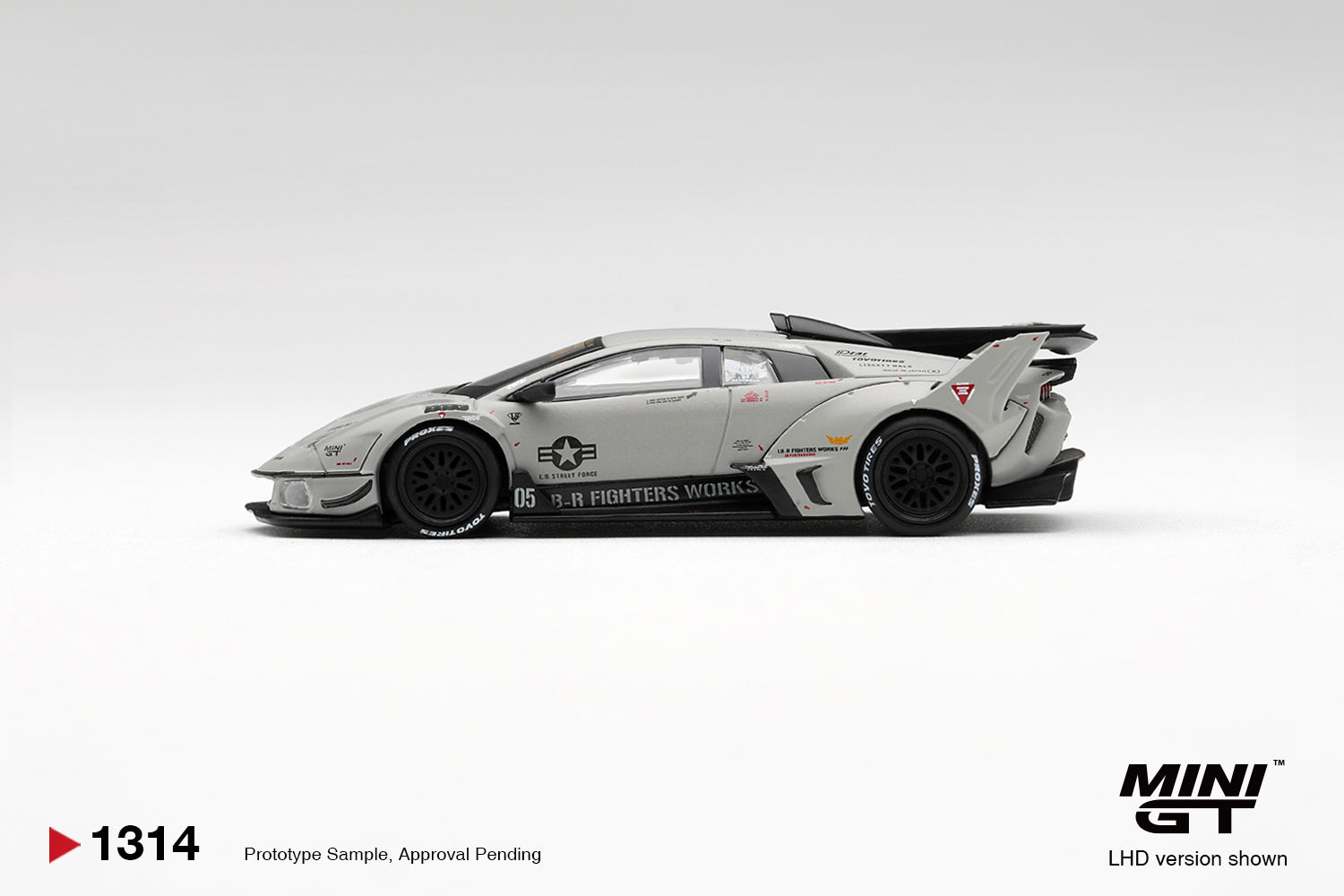 (Pre-Order) Mini GT LAMBORGHINI LB-SILHOUETTE WORKS MURCIELAGO GT EVO FIGHTER #1314 (BOX)