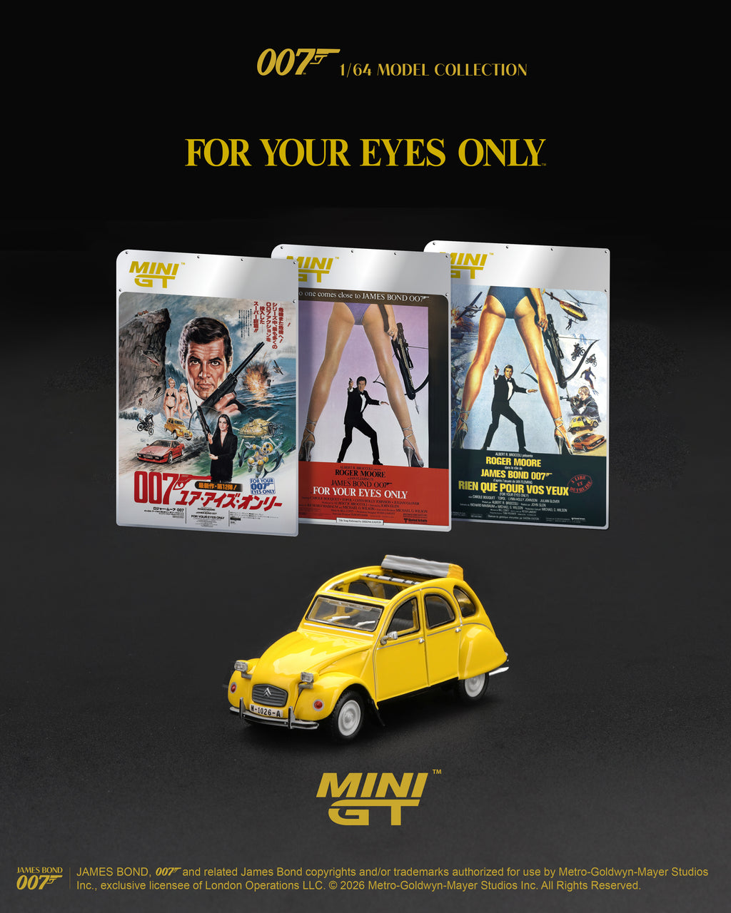 (Pre-Order) Mini GT CITROËN 2CV FOR YOUR EYES ONLY #919