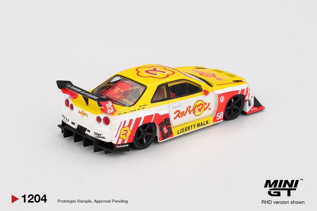 Mini GT Nissan LB-ER34 Super Silhouette SKYLINE Suppaiman Okinawa #1204