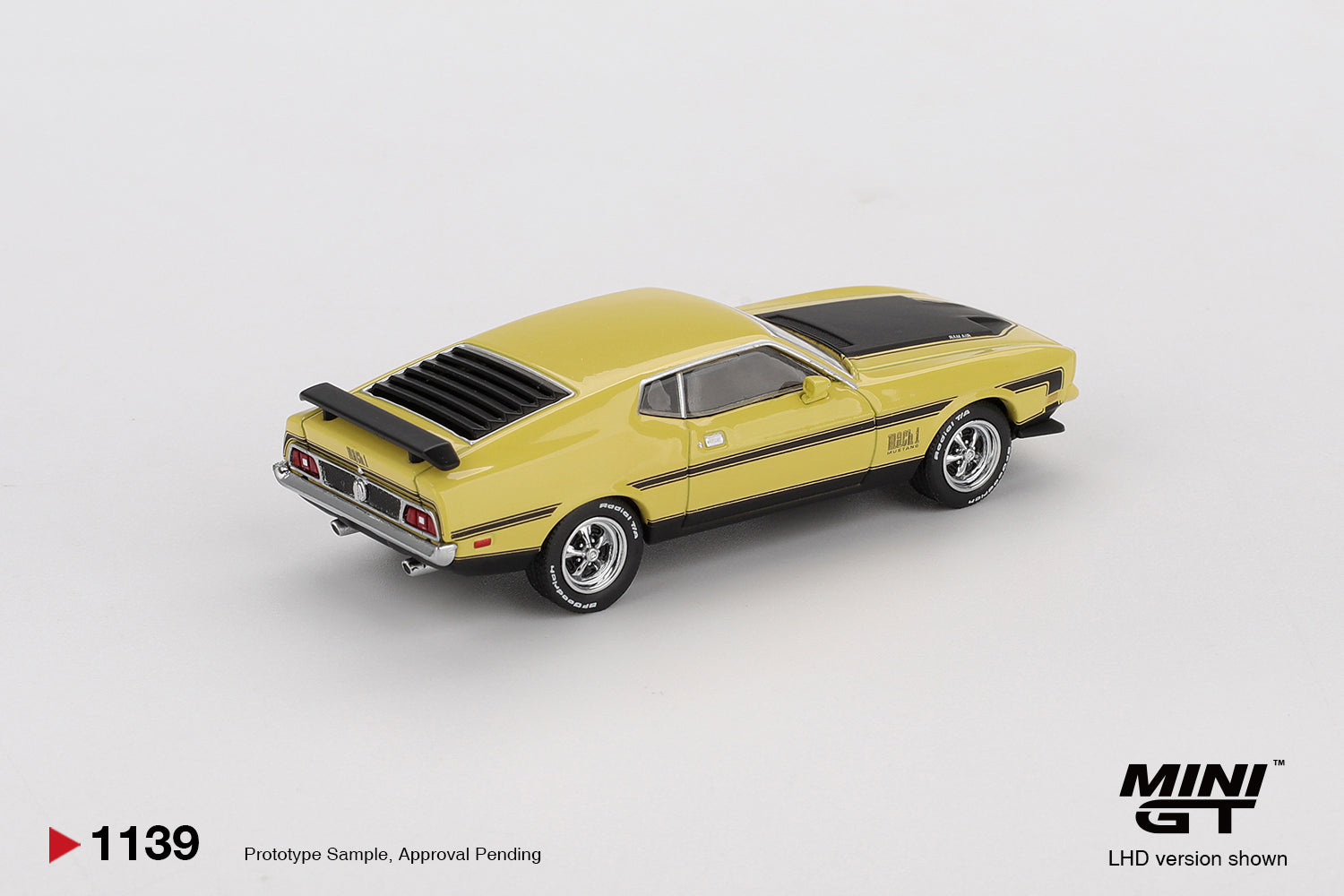 Mini GT Ford Mustang Mach1 Grabber Yellow #1139