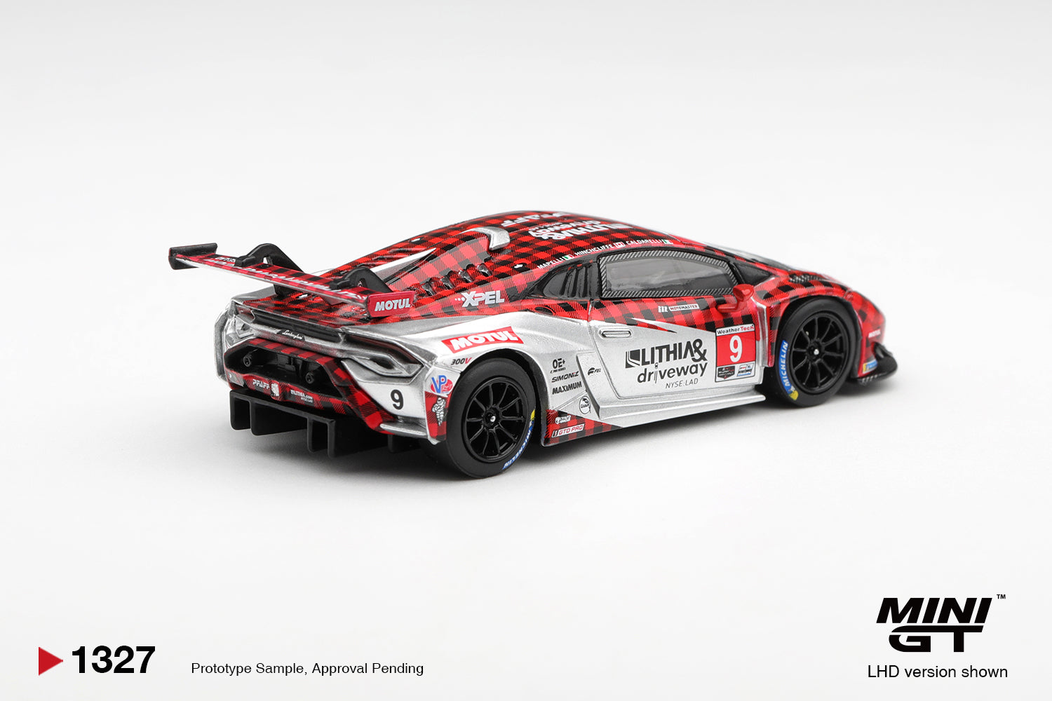 (Pre-Order) Mini GT Lamborghini Huracan GT3 EVO2 #9 Pfaff Motorsports 2025 IMSA WeatherTech GTD Pro #1327 (BLISTER)