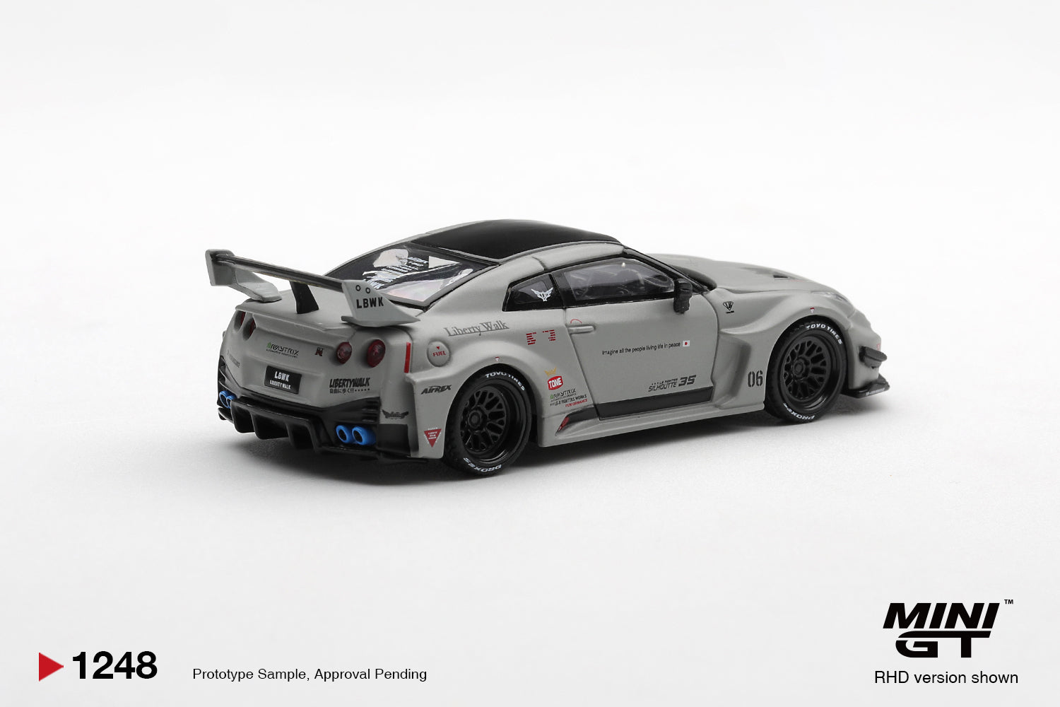 (Pre-Order) Mini GT NISSAN LBSILHOUETTE WORKS GT 35GTRR VER1 MATT GREY #1248 (BOX)