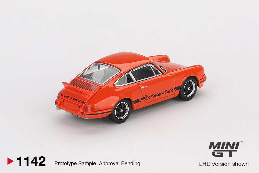 Mini GT Porsche 911 Carrera RS 2.7 Tangerine with Black Livery #1142