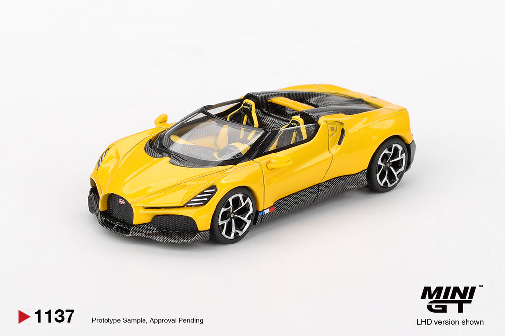 Mini GT Bugatti W16 Mistral Yellow #1137