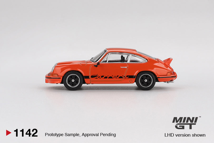 Mini GT Porsche 911 Carrera RS 2.7 Tangerine with Black Livery #1142