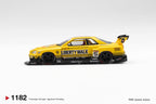 Mini GT Nissan LB-ER34 Super Silhouette SKYLINE Sport Yellow #1182 (BOX)