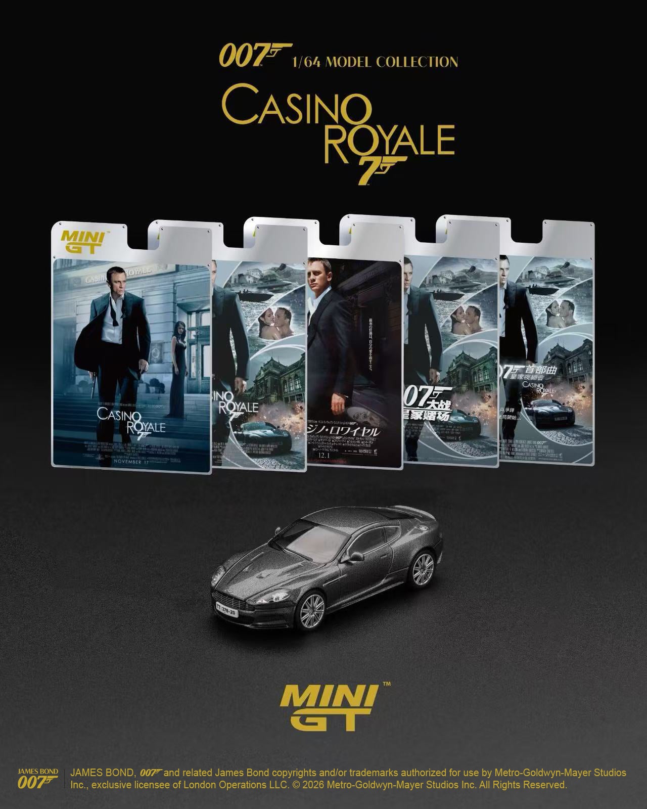 (Pre-Order) Mini GT ASTON MARTIN DBS CASINO ROYALE #917 (BLISTER)