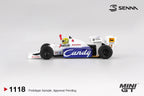 Mini GT Toleman TG184 #19 Ayrton Senna 1984 Monaco Grand Prix 2nd Place #1118 (BOX)