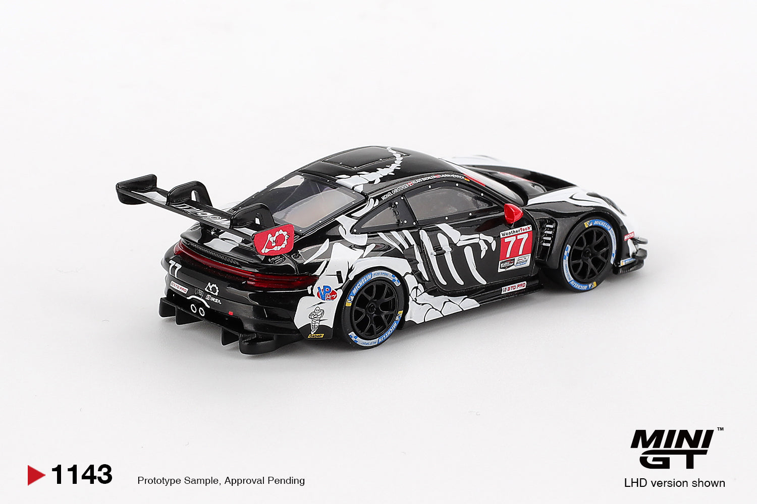 Mini GT Porsche 911 GT3 R #77 AO Racing 2025 IMSA Petit Le Mans #1143 (BOX)