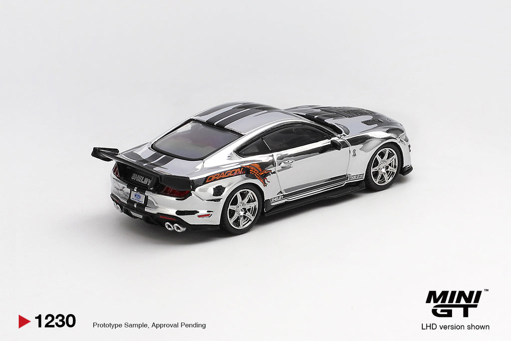 (Pre-Order) Mini GT SHELBY GT500 DRAGON SNAKE CONCEPT CHROME SILVER #1230 (BOX)