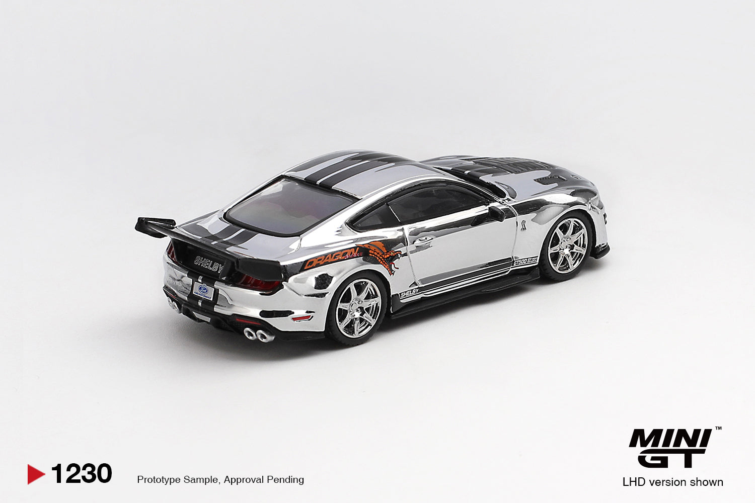 (Pre-Order) Mini GT SHELBY GT500 DRAGON SNAKE CONCEPT CHROME SILVER #1230 (BOX)