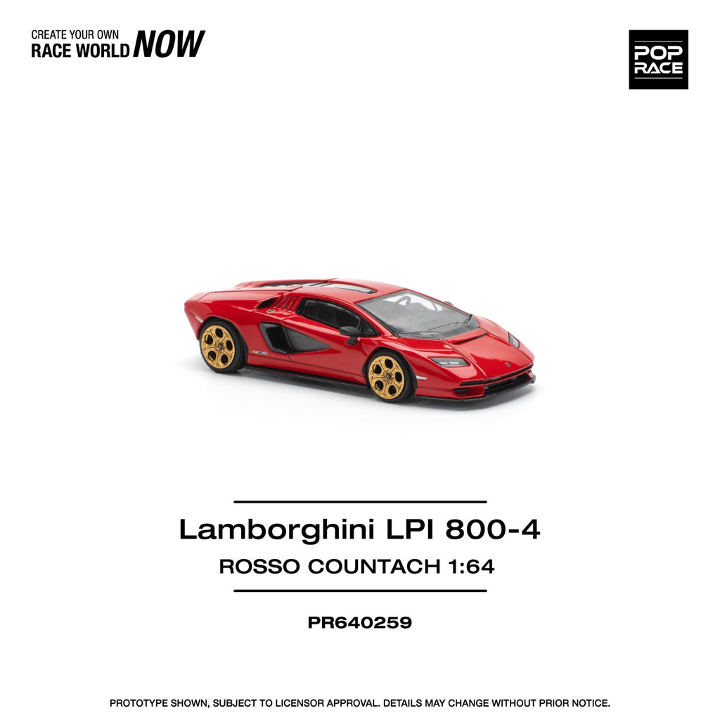 Pop Race Lamborghini Countach LPI 800-4 Red #PR640259