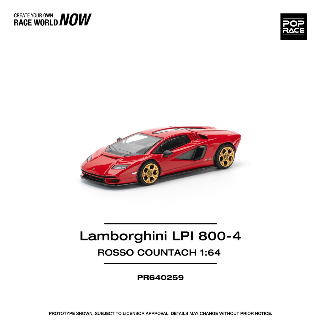 Pop Race Lamborghini Countach LPI 800-4 Red #PR640259