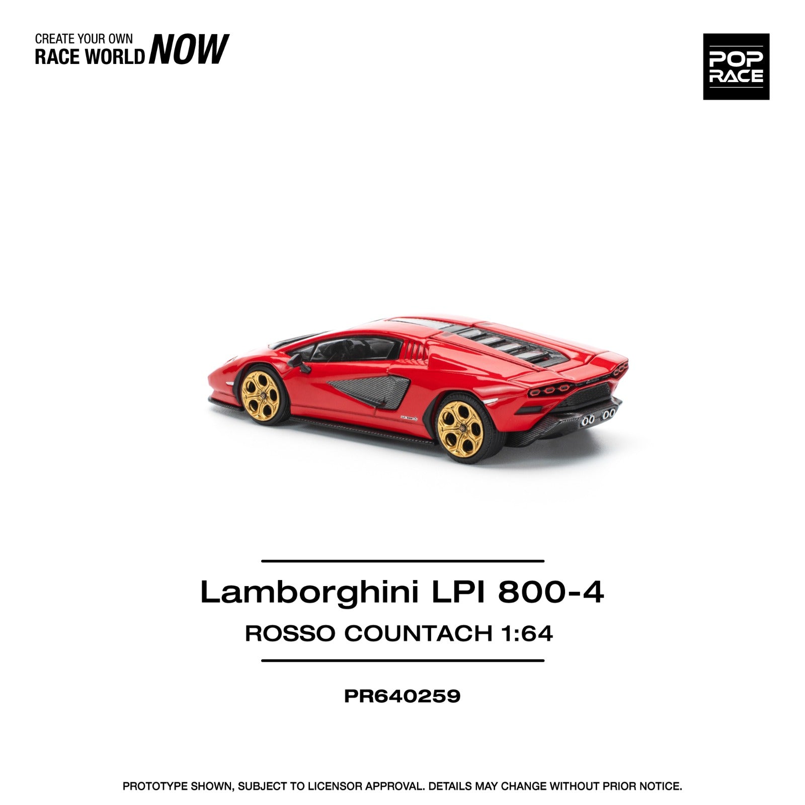 Pop Race Lamborghini Countach LPI 800-4 Red #PR640259